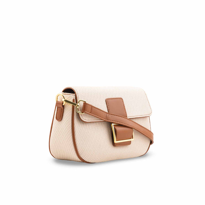 White Formal Shoulder Bag For Women P36419