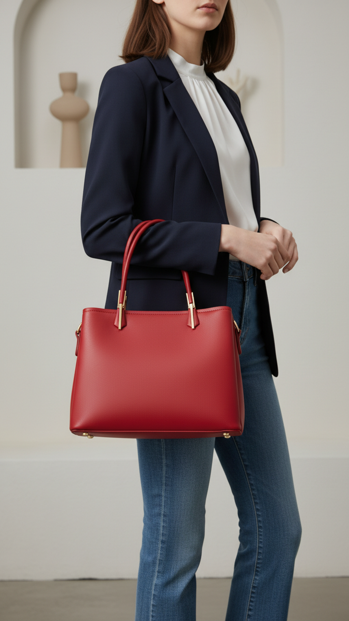 Red Formal Hand Bag For Women P36443