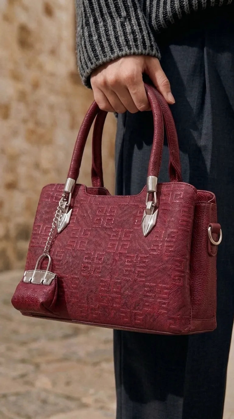 Red Formal Hand Bag For Ladies P36448