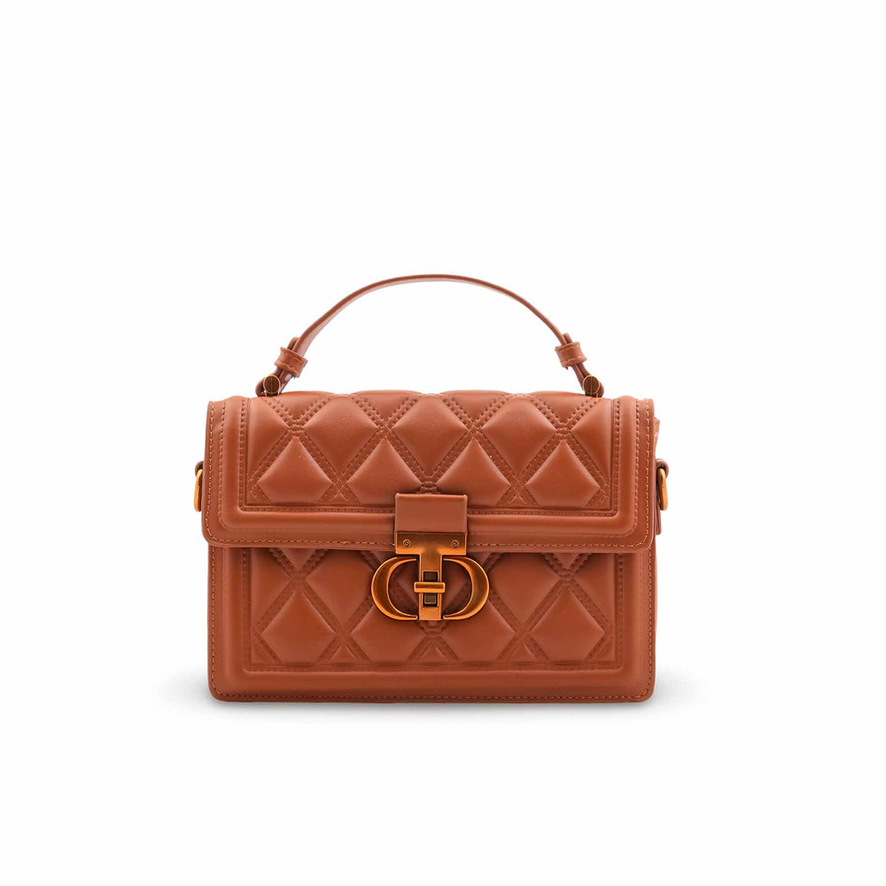 Mustard Formal Shoulder Bag For Women P36449