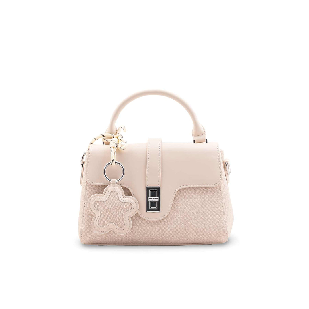 Cream Formal Shoulder Bag For Women P36459