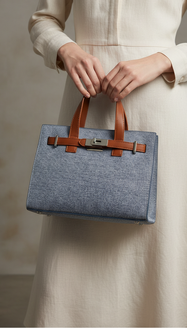Sky Blue Formal Hand Bag For Ladies P36461