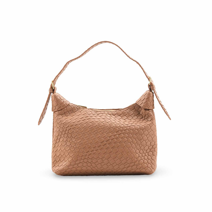 Beige Formal Shoulder Bag For Women P36462