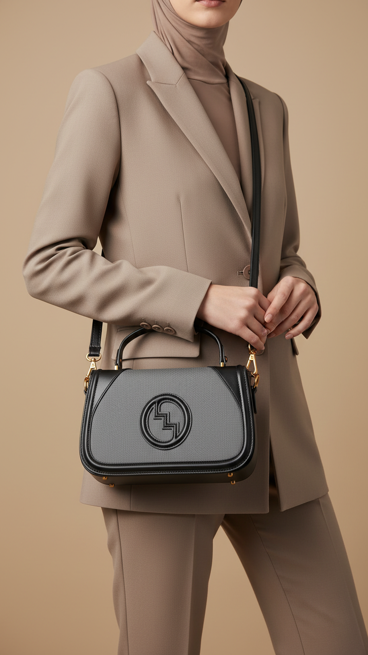 Black Formal Shoulder Bag For Women P36484