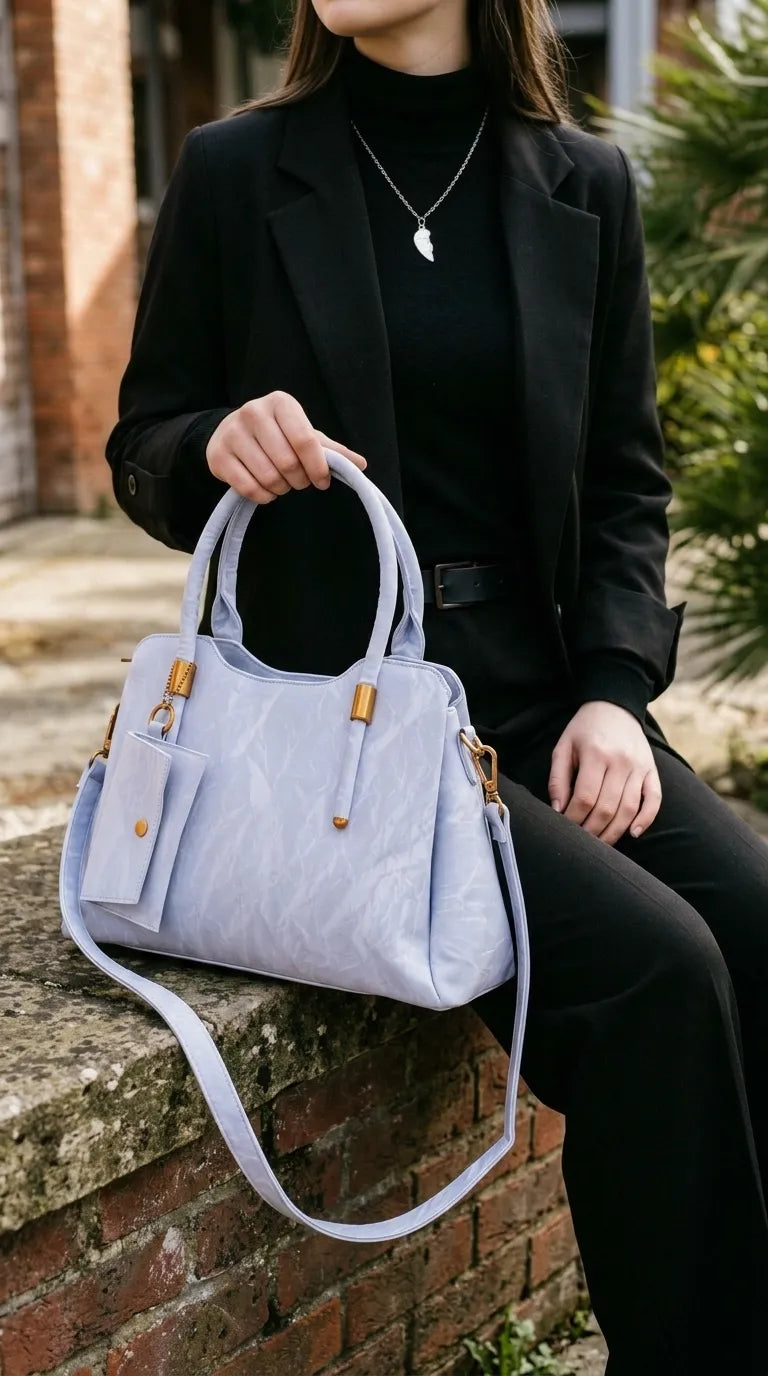 Blue Formal Hand Bag For Ladies P36489