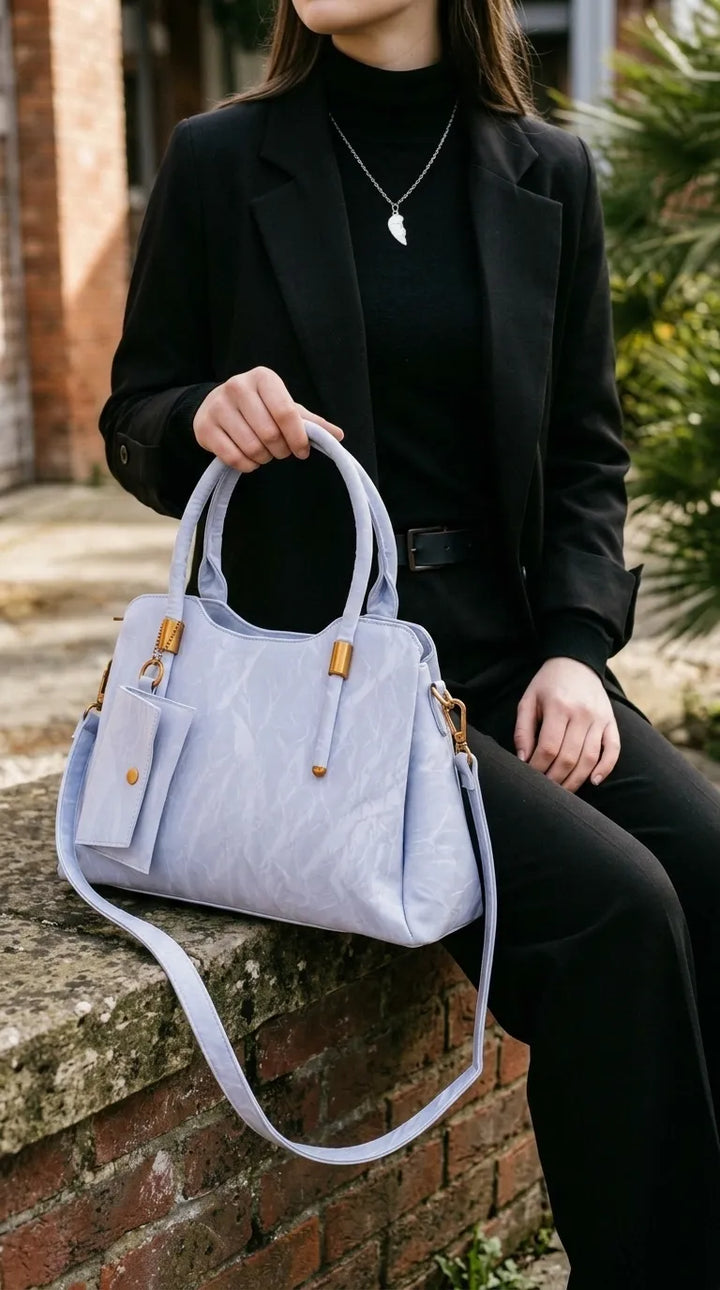 Blue Formal Hand Bag For Ladies P36489