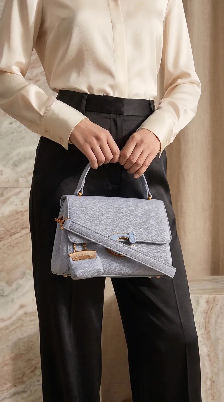 Blue Formal Hand Bag For Ladies P36505