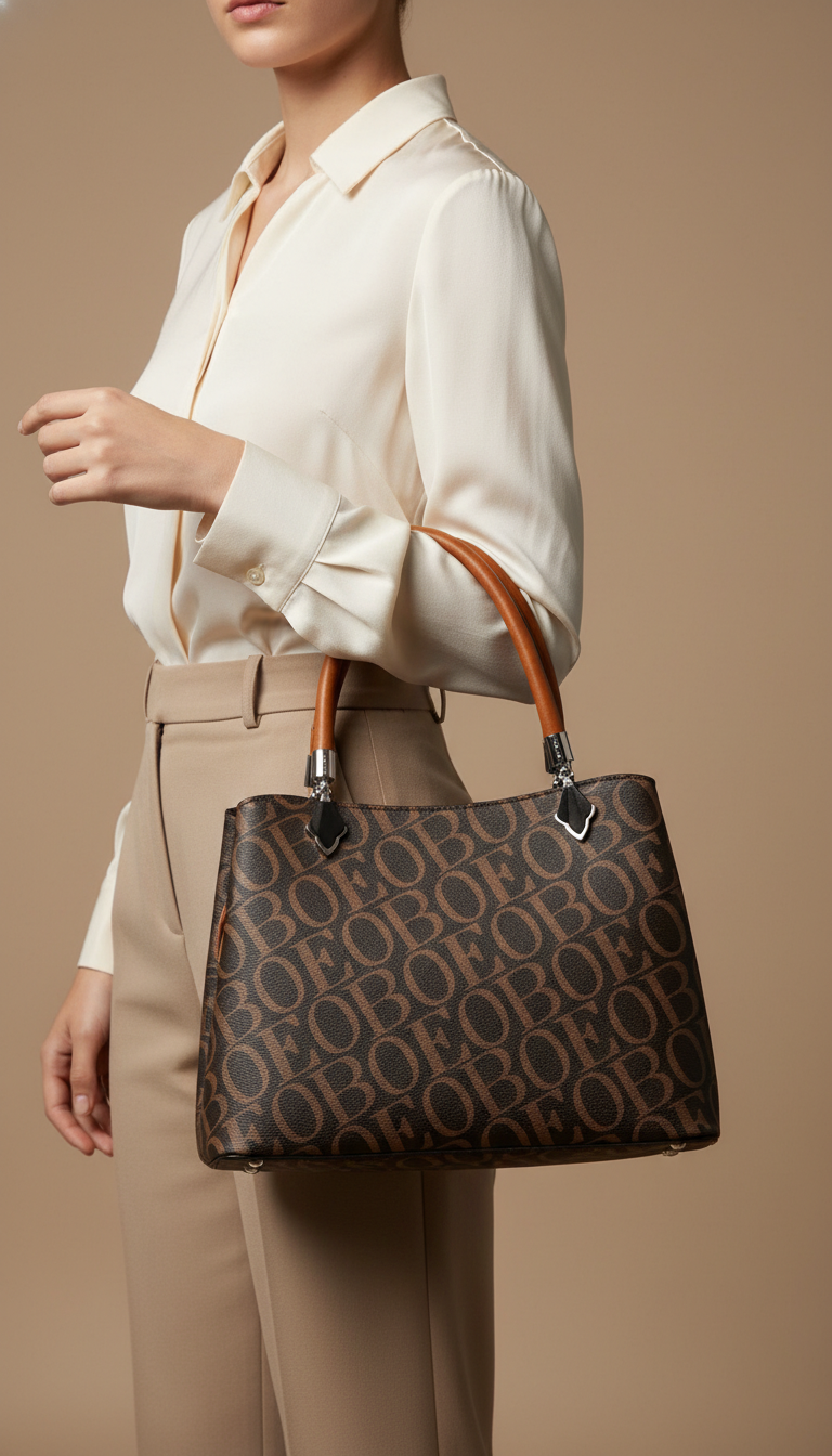 Brown Formal Hand Bag For Ladies P36532