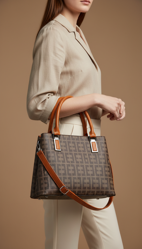 Beige Formal Hand Bag For Women P36533