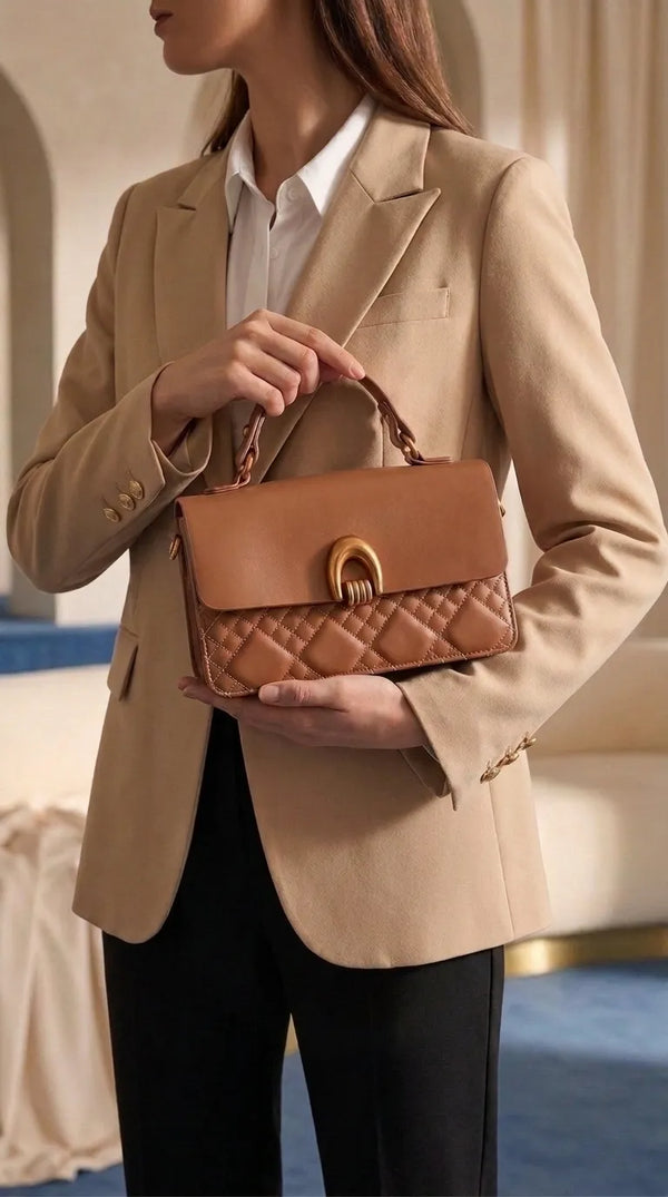 Brown Formal Shoulder Bag For Women P36548
