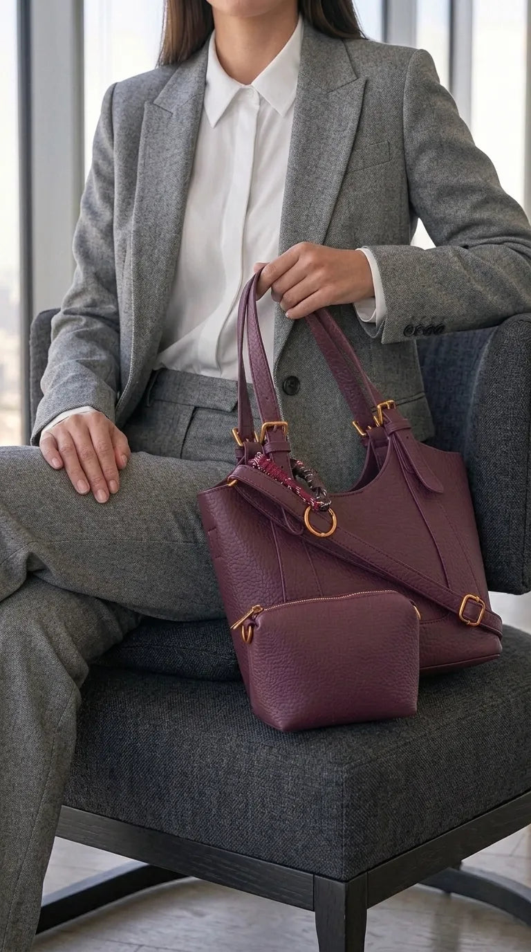 Maroon Formal Shoulder Bag For Women P36550