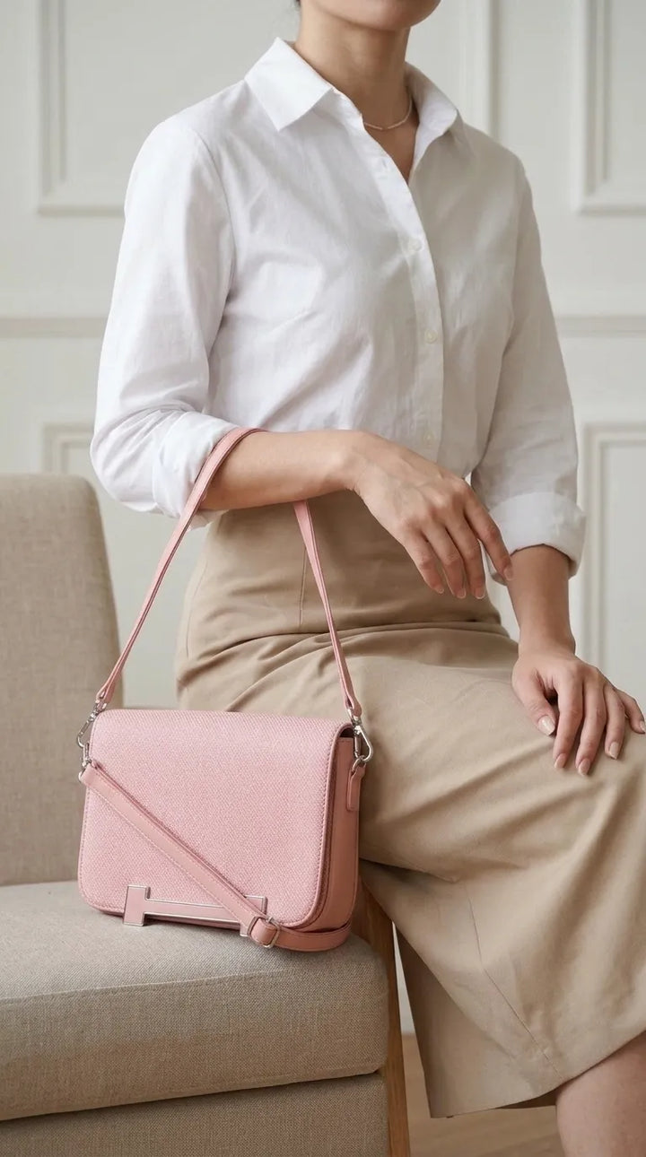 Pink Formal Shoulder Bag For Ladies P36552