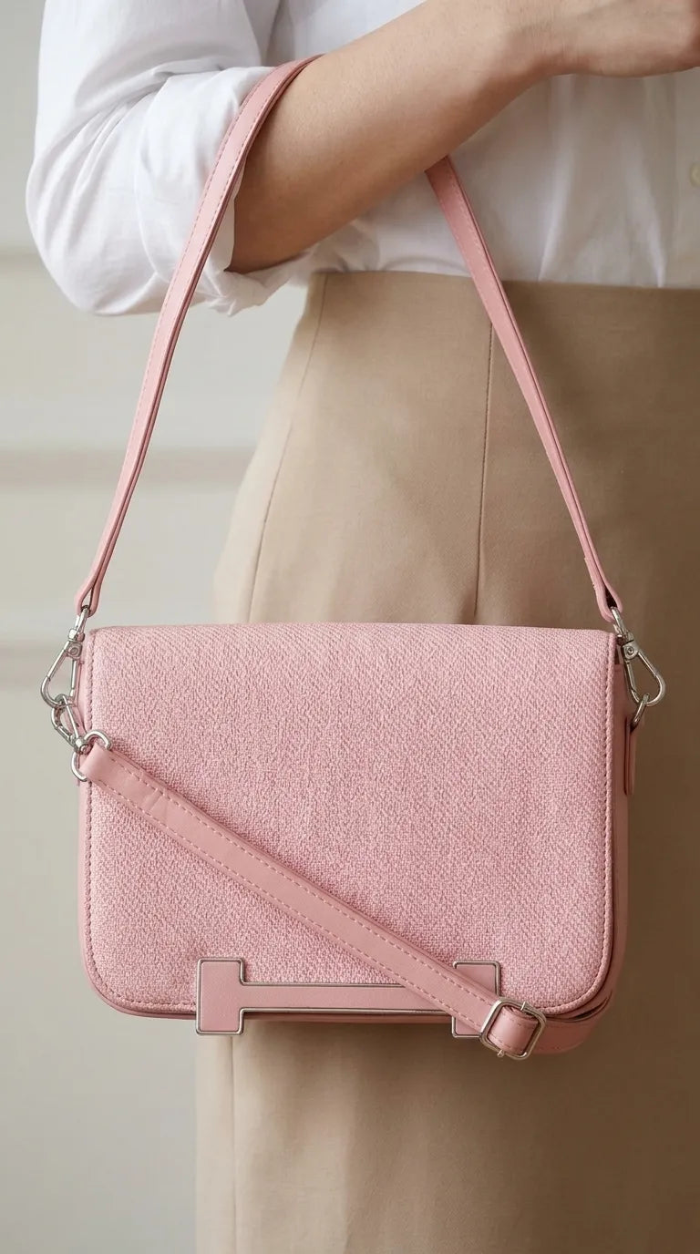 Pink Formal Shoulder Bag For Ladies P36552