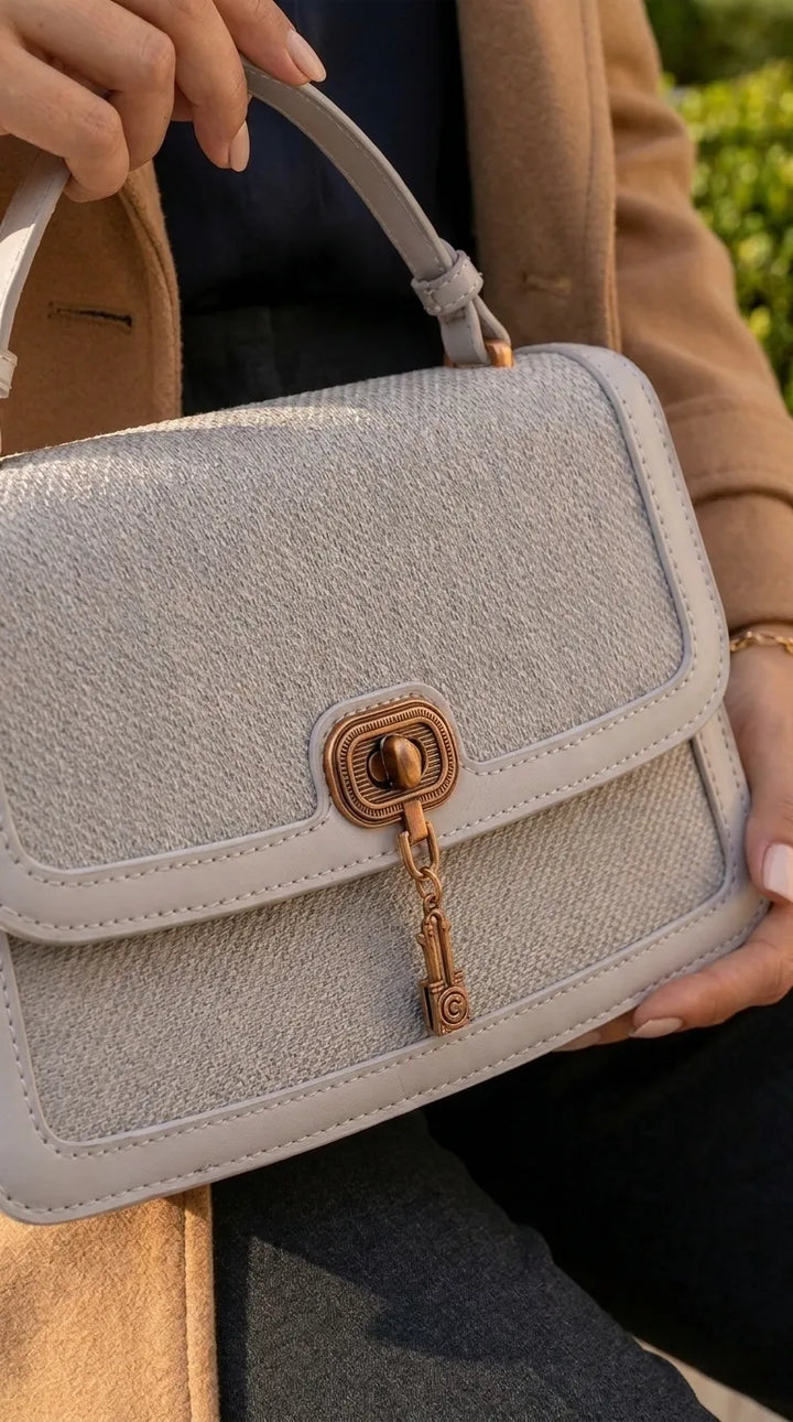 Grey Formal Shoulder Bag For Ladies P36553