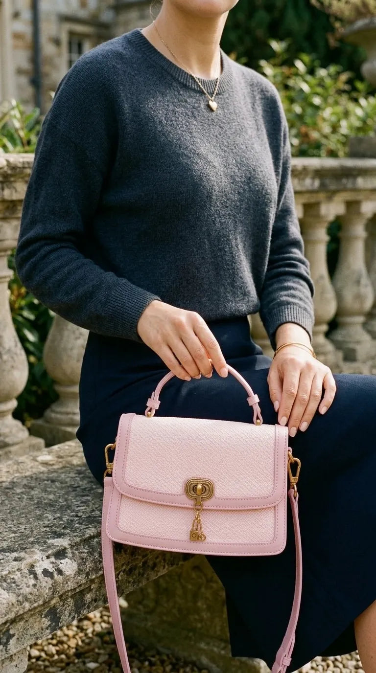 Pink Formal Shoulder Bag For Ladies P36553