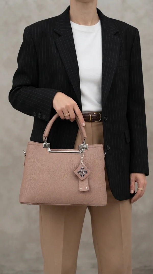 Beige Formal Hand Bag For Women P36558