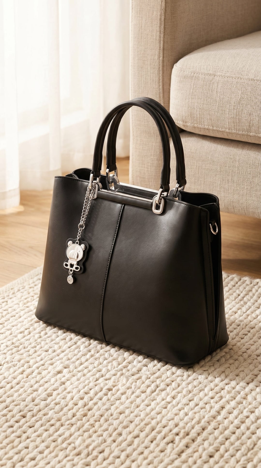 Black Formal Hand Bag For Ladies P36560