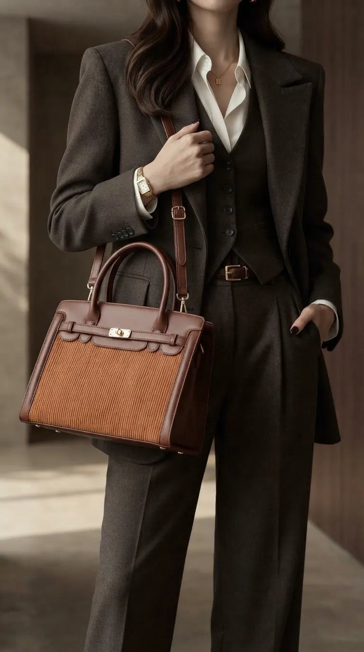 Brown Formal Hand Bag For Ladies P36565