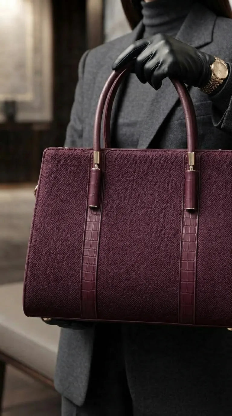 Maroon Formal Hand Bag For Ladies P36566
