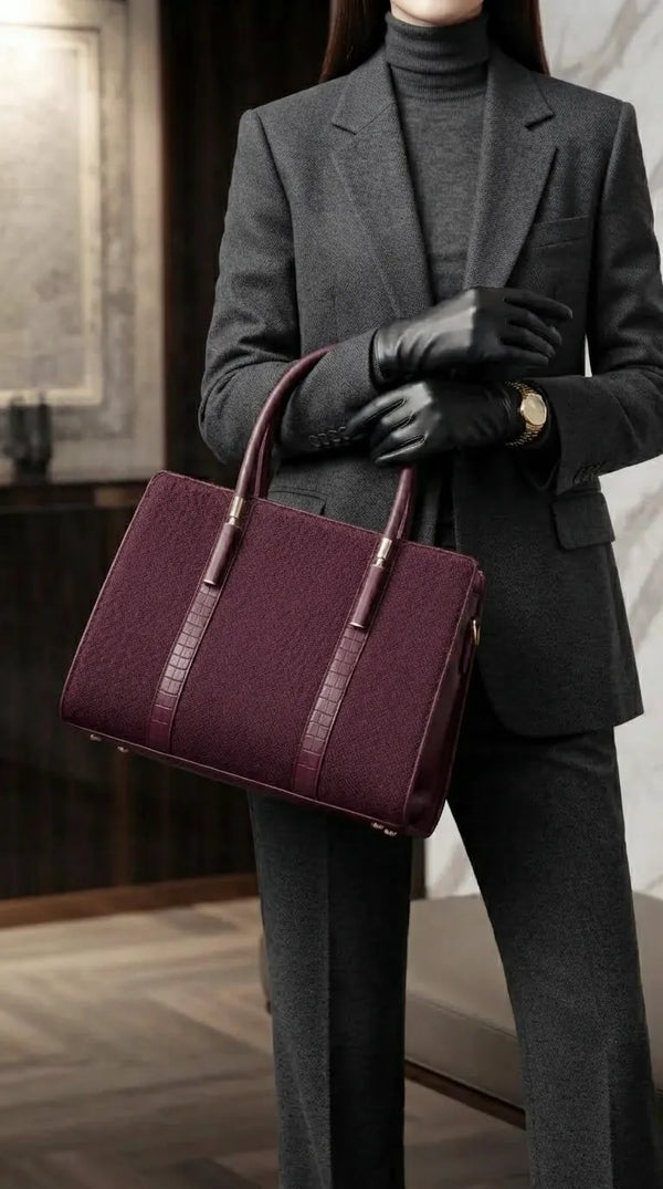 Maroon Formal Hand Bag For Ladies P36566