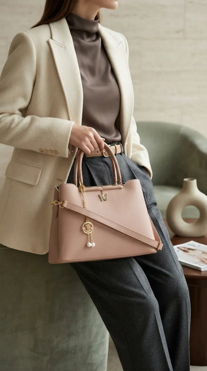 Fawn Formal Hand Bag For Ladies P36570