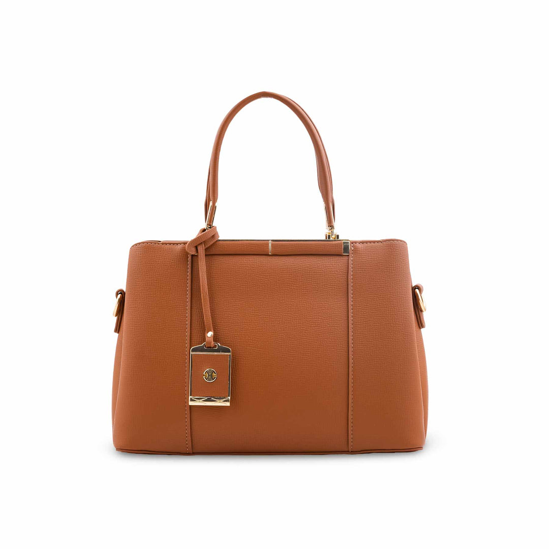 Mustard Formal Hand Bag For Ladies P36573