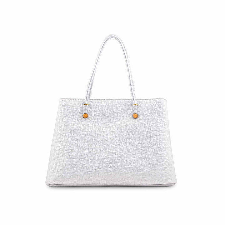 Silver Formal Hand Bag For Ladies P36591