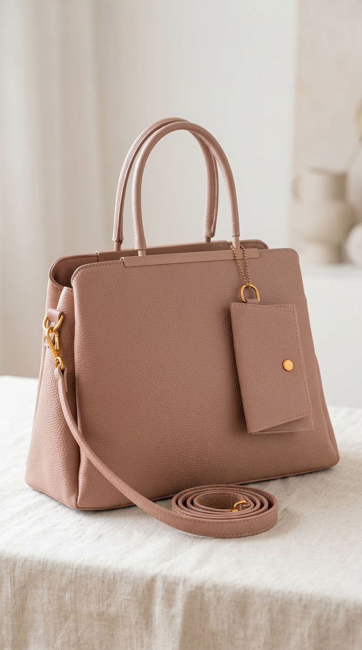 Fawn Formal Hand Bag For Ladies P36597