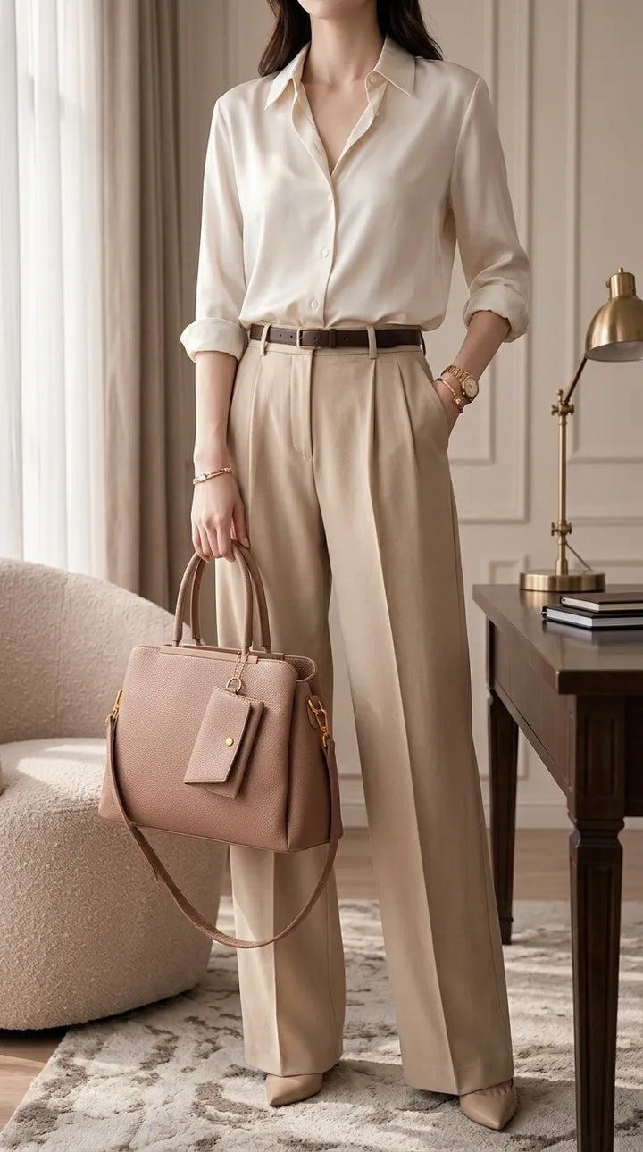 Fawn Formal Hand Bag For Ladies P36597