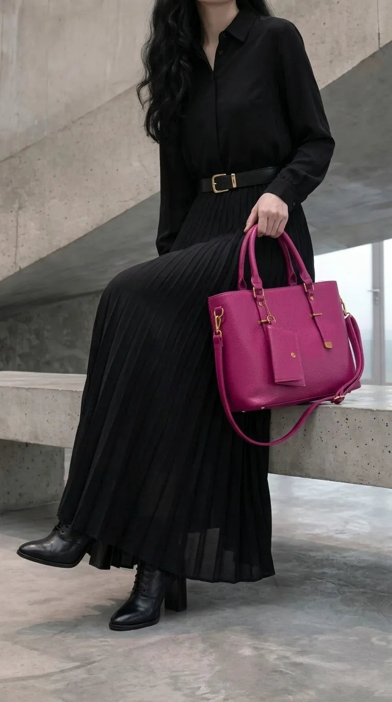 Fuchsia Formal Shoulder Bag For Ladies P36601