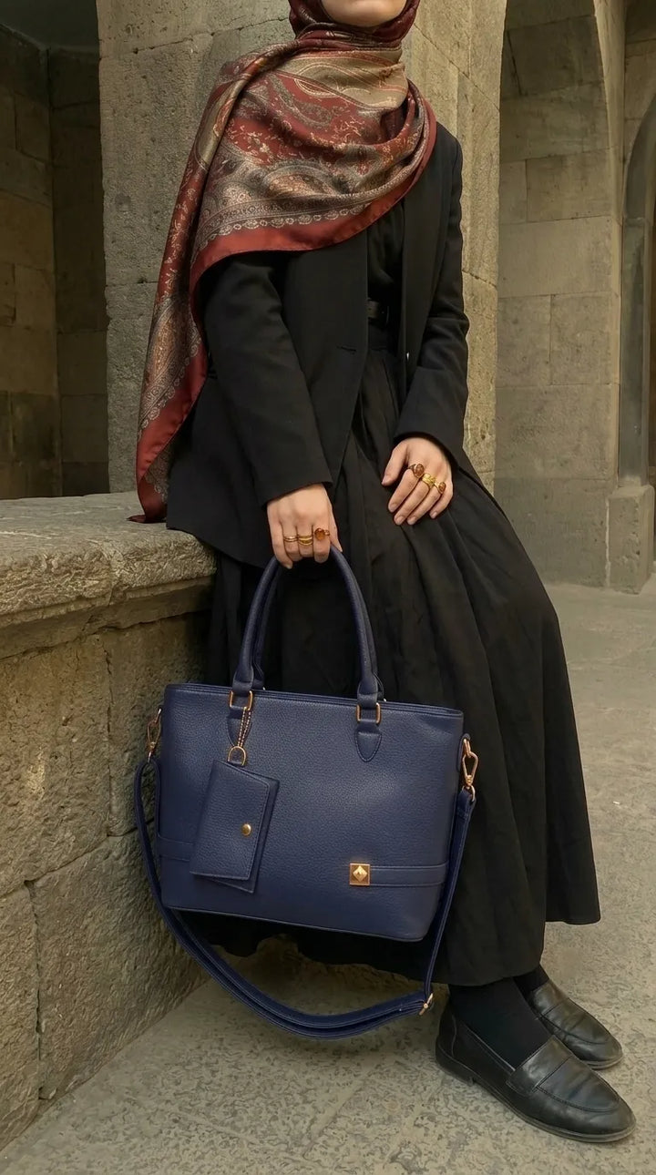 Navy Formal Shoulder Bag For Ladies P36602