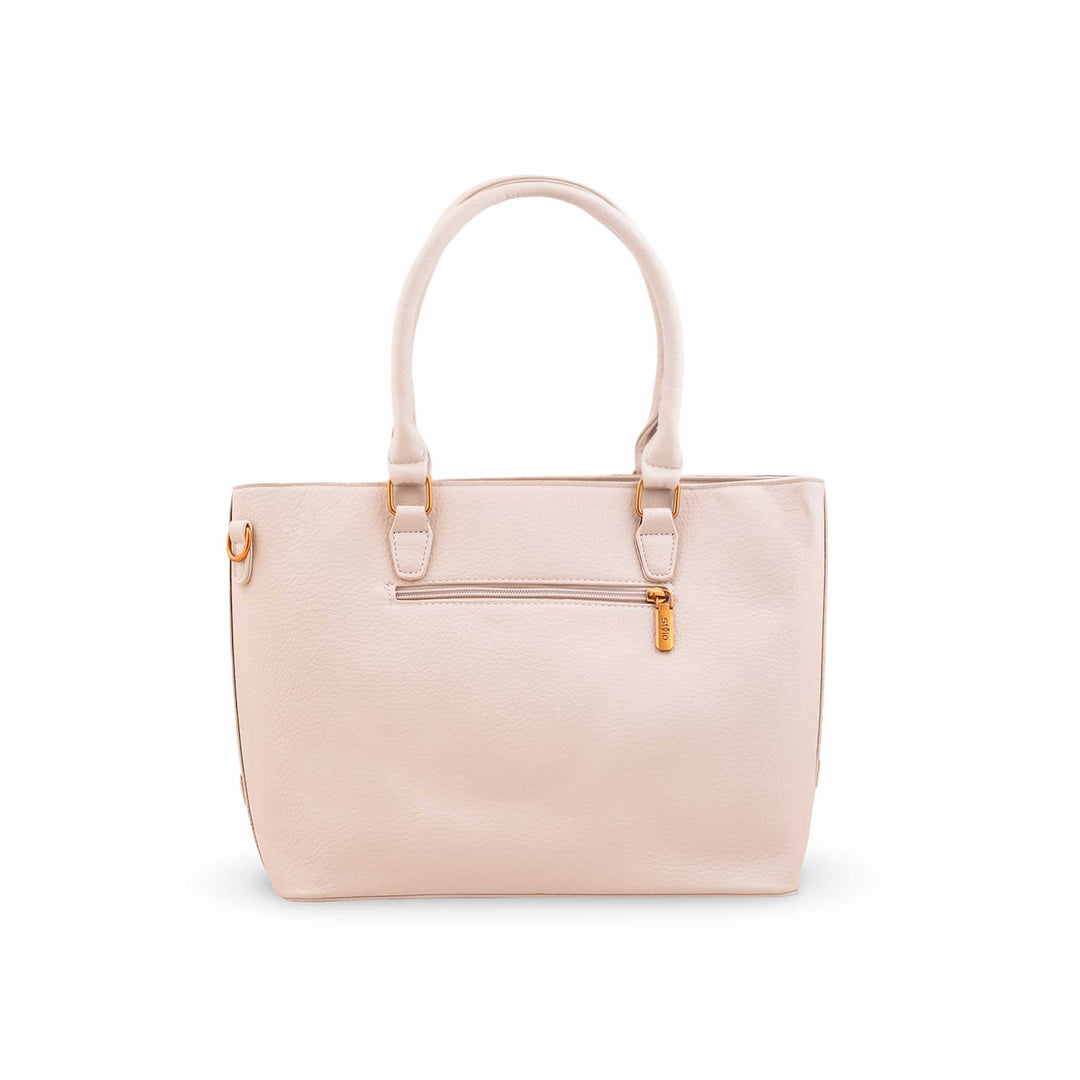 Beige Formal Shoulder Bag For Ladies P36602