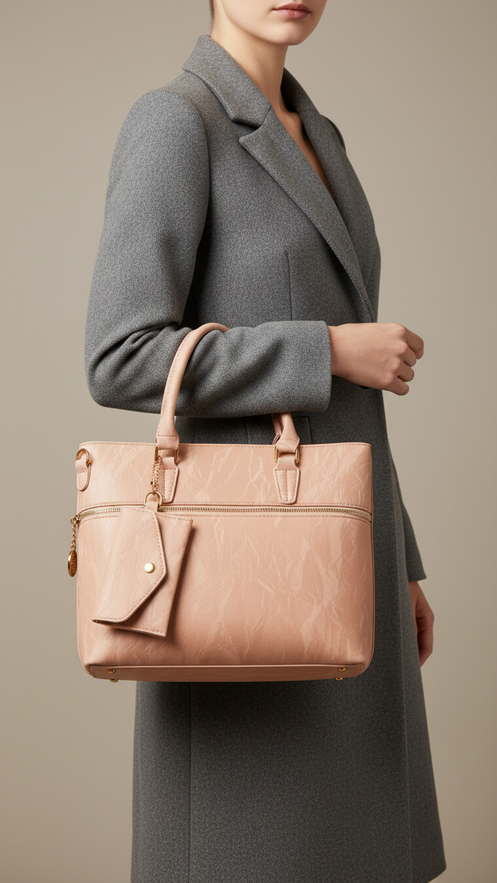Lilac Formal Hand Bag For Ladies P36604