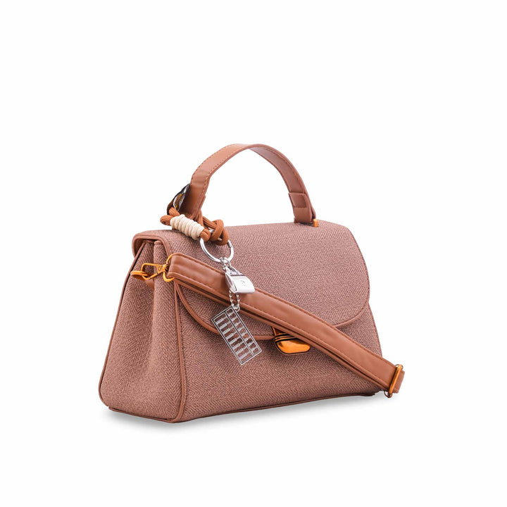 Coffee Formal Hand Bag For Women P36610