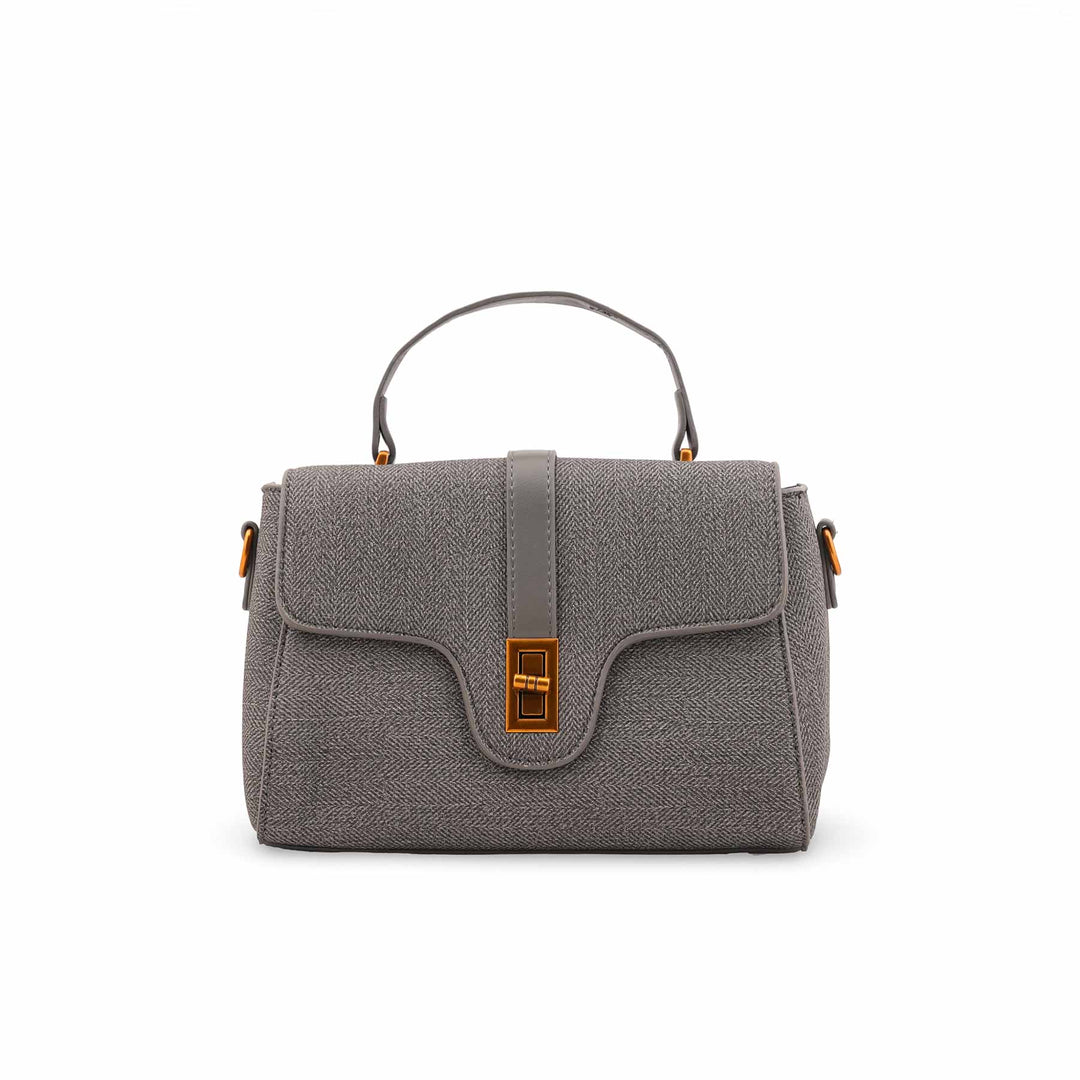 Grey Formal Hand Bag For Ladies P36611