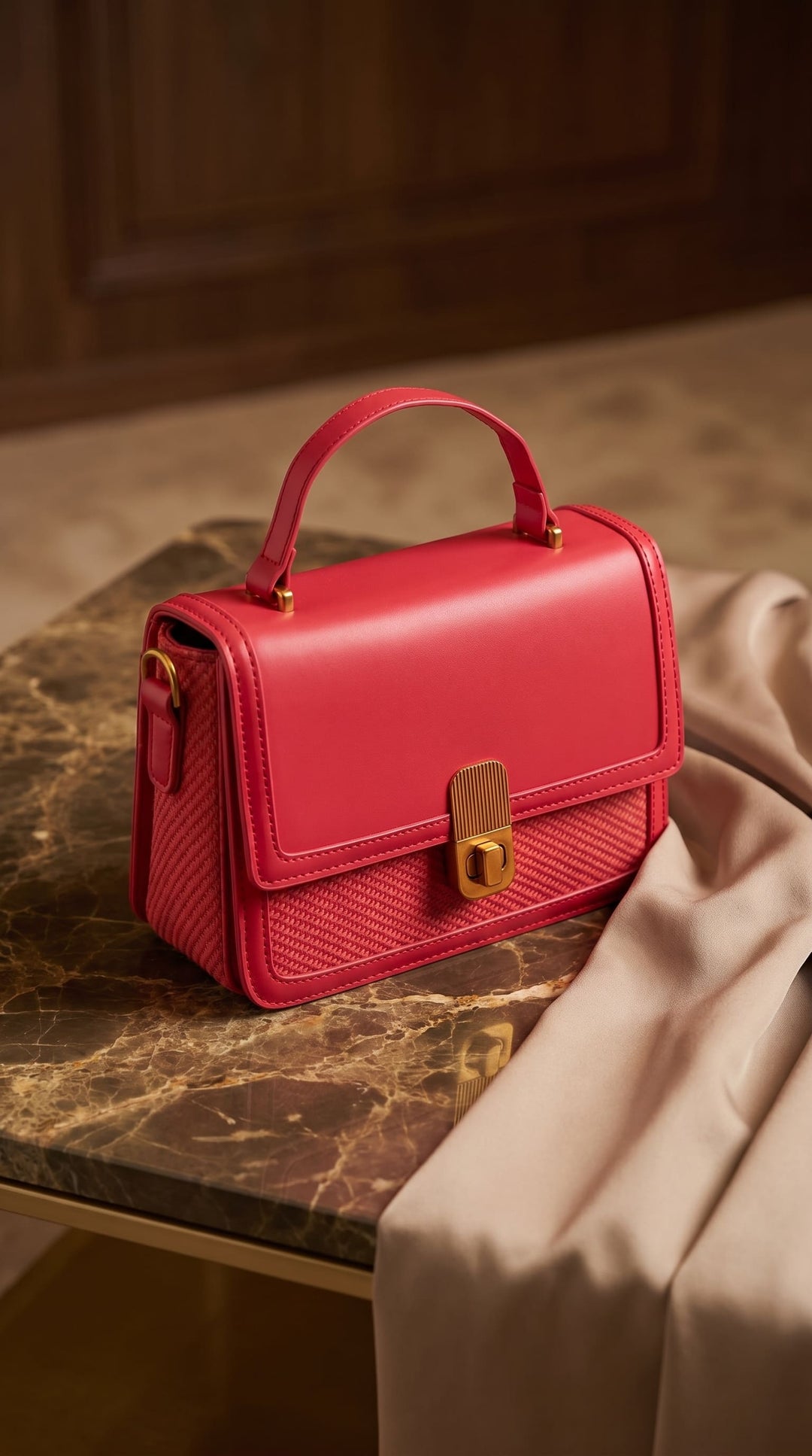 Red Formal Shoulder Bag For Ladies P36613