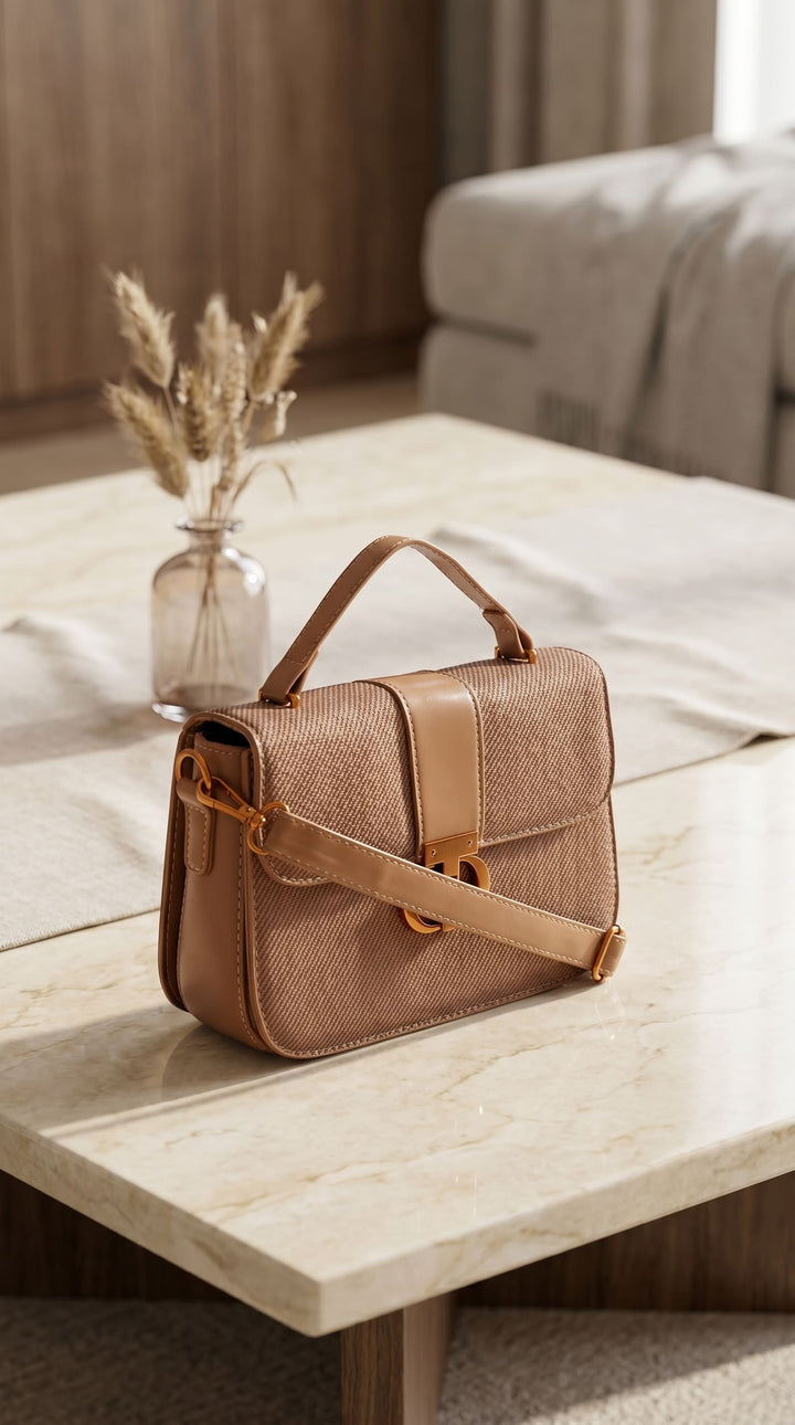Brown Formal Shoulder Bag For Ladies P36616