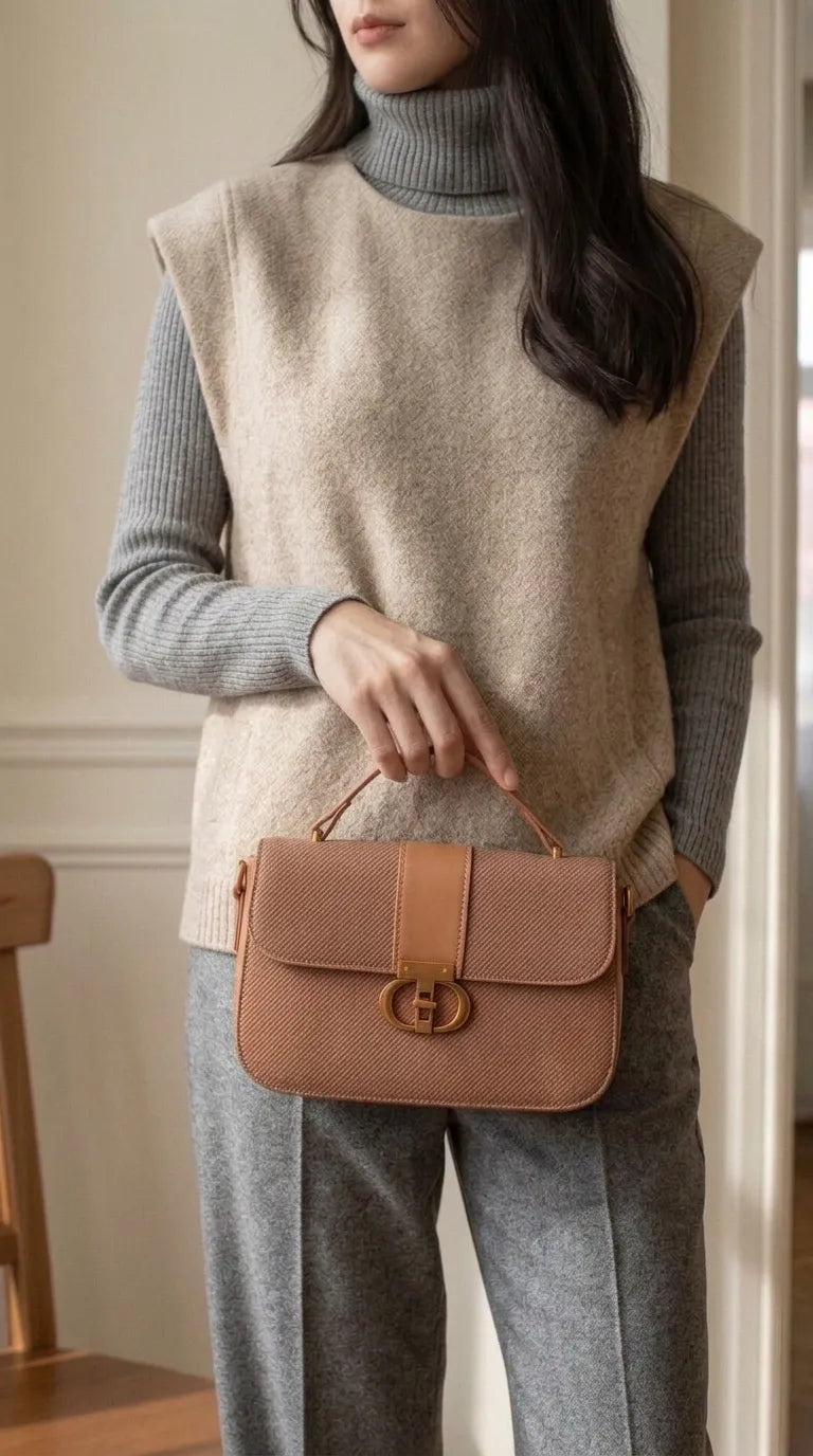 Brown Formal Shoulder Bag For Ladies P36616