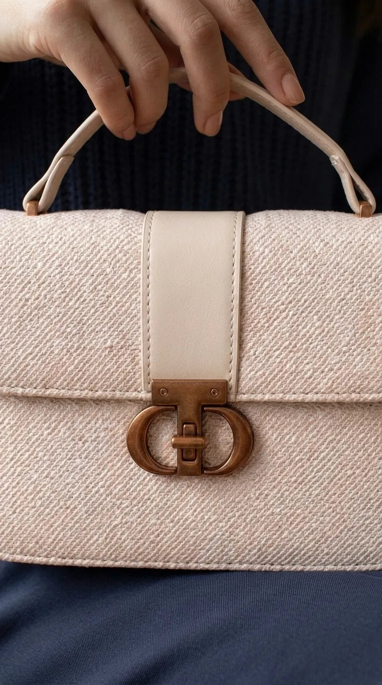 Beige Formal Shoulder Bag For Ladies P36616