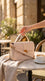 Beige Formal Shoulder Bag For Ladies P36616