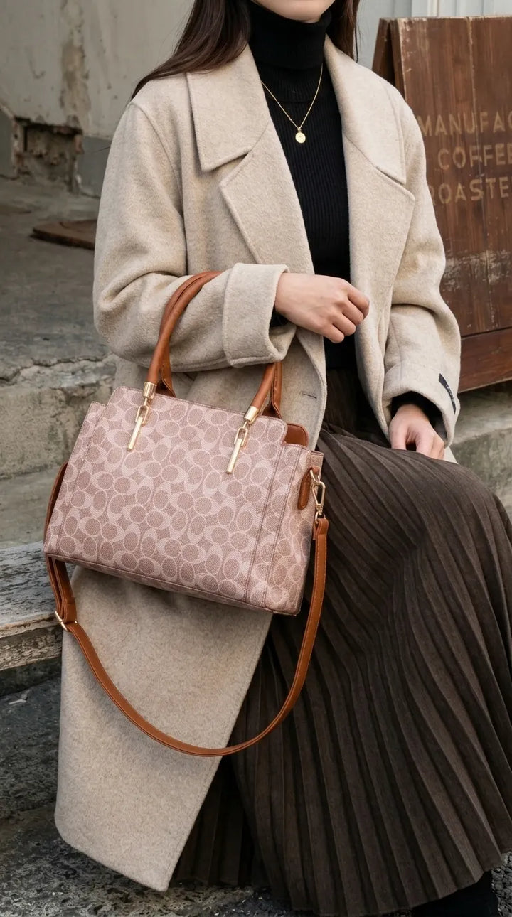 Fawn Formal Hand Bag For Ladies P36622