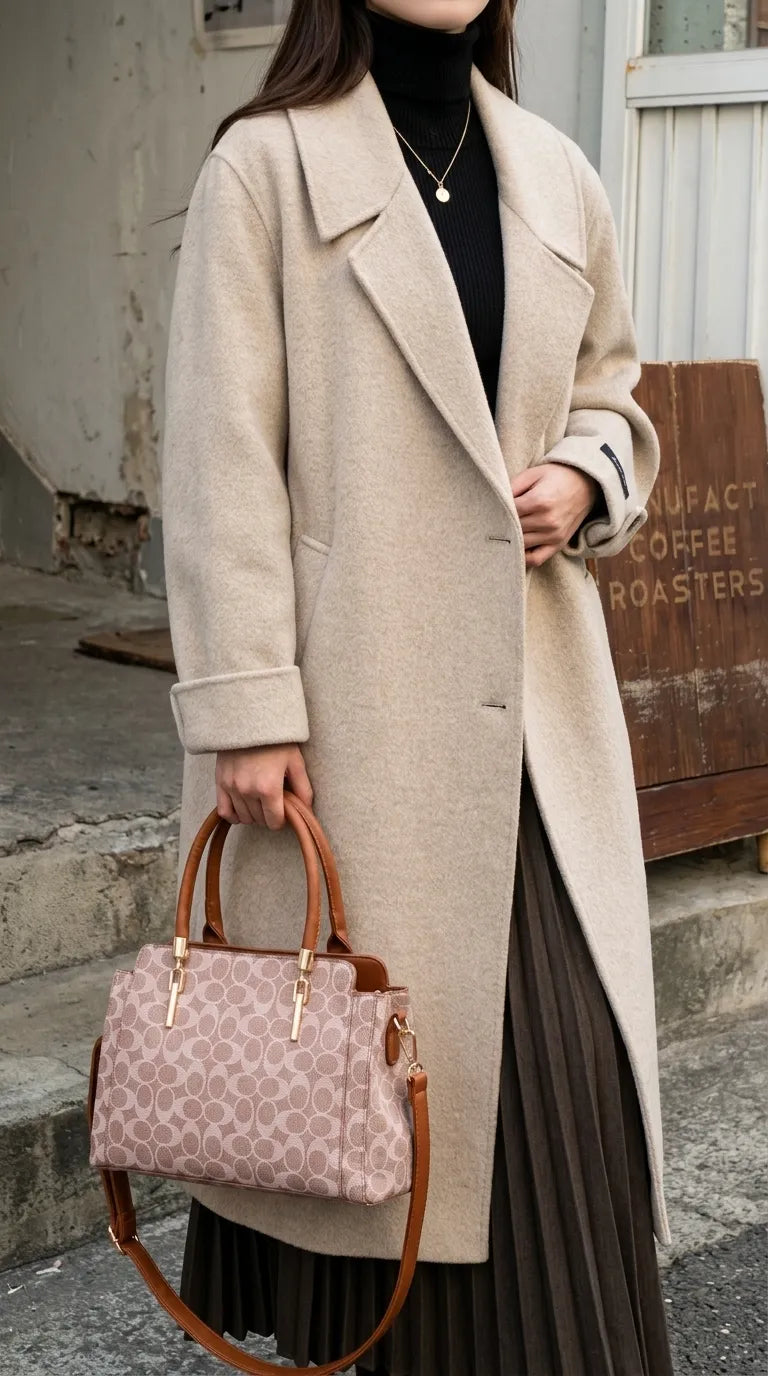 Fawn Formal Hand Bag For Ladies P36622