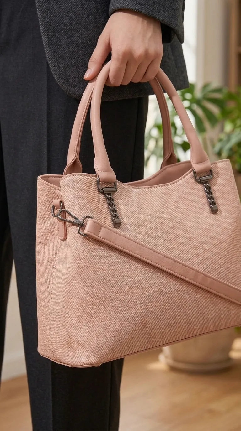 Beige Formal Hand Bag For Women P36626