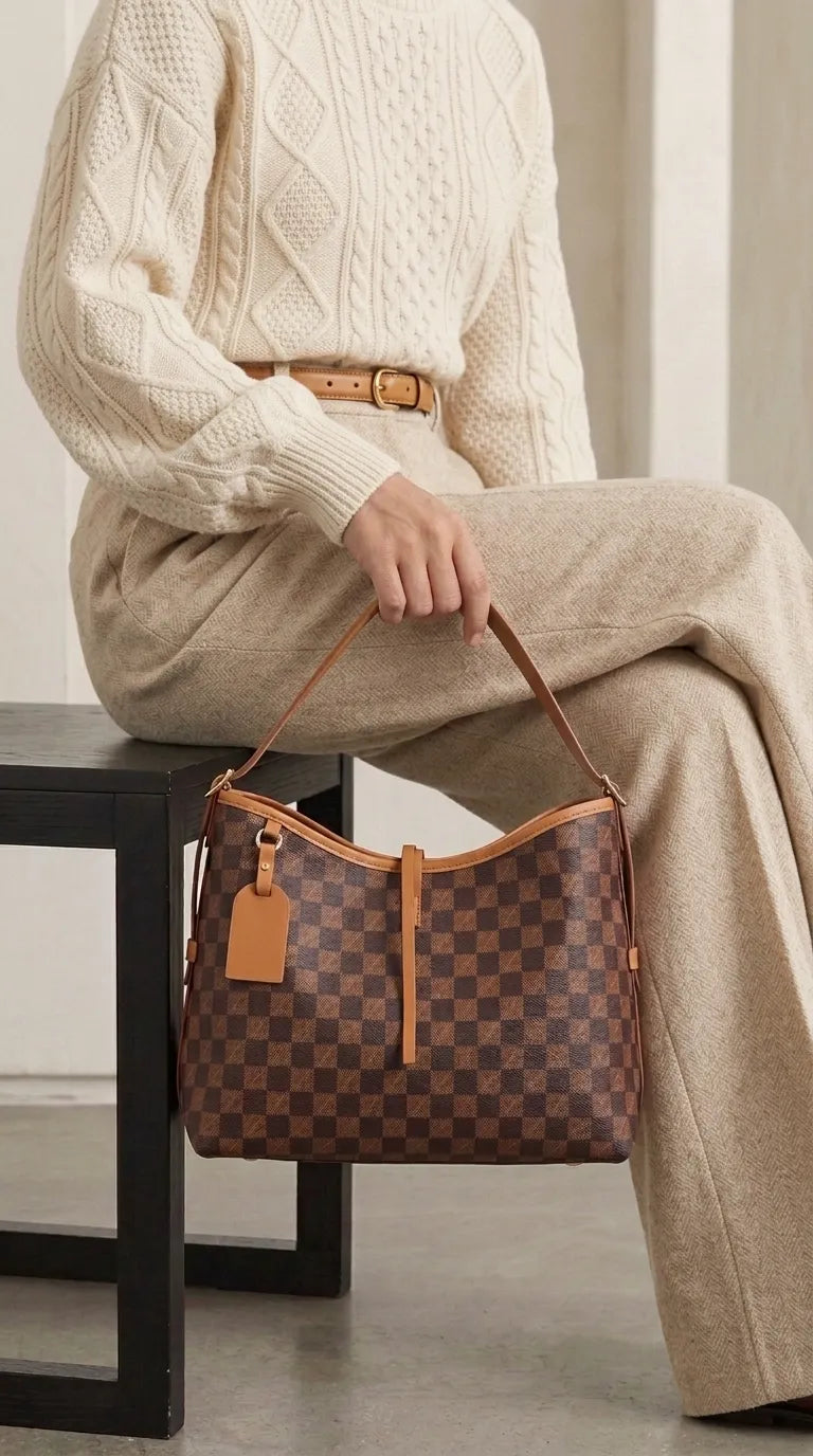 Brown Formal Shoulder Bag For Women P36639