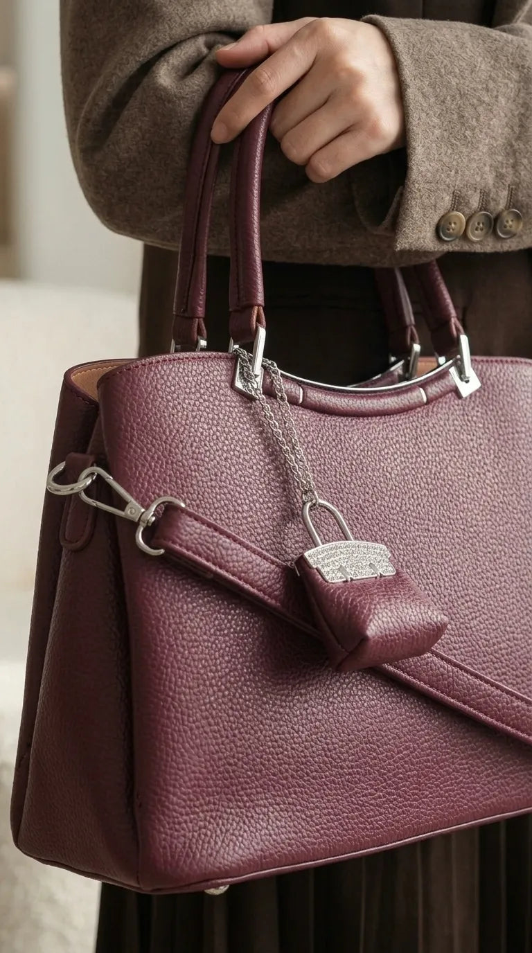 Maroon Formal Hand Bag For Women P36648