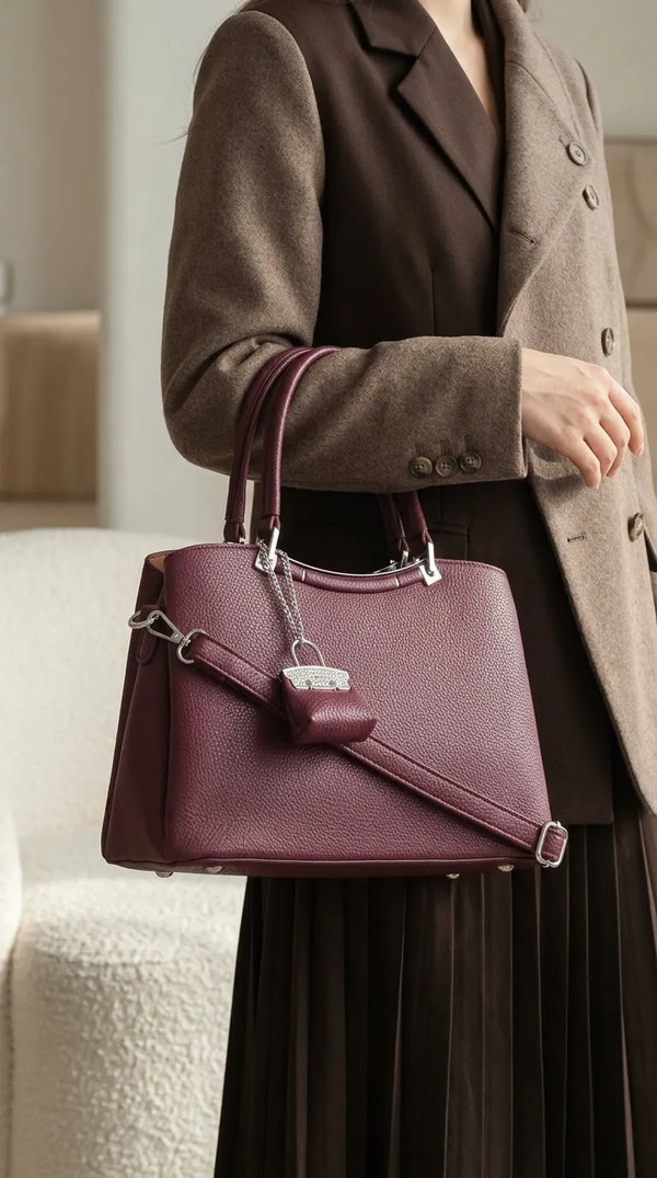 Maroon Formal Hand Bag For Women P36648