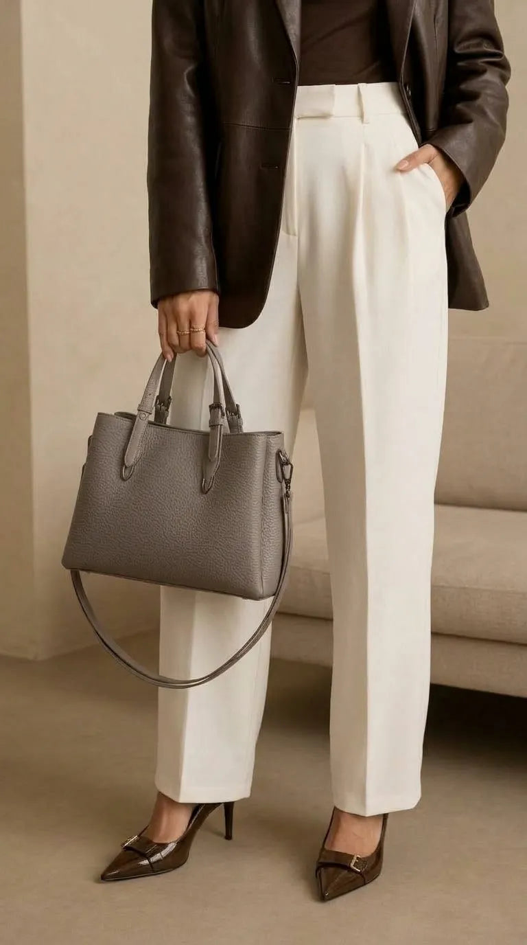 Grey Formal Hand Bag For Women P36649