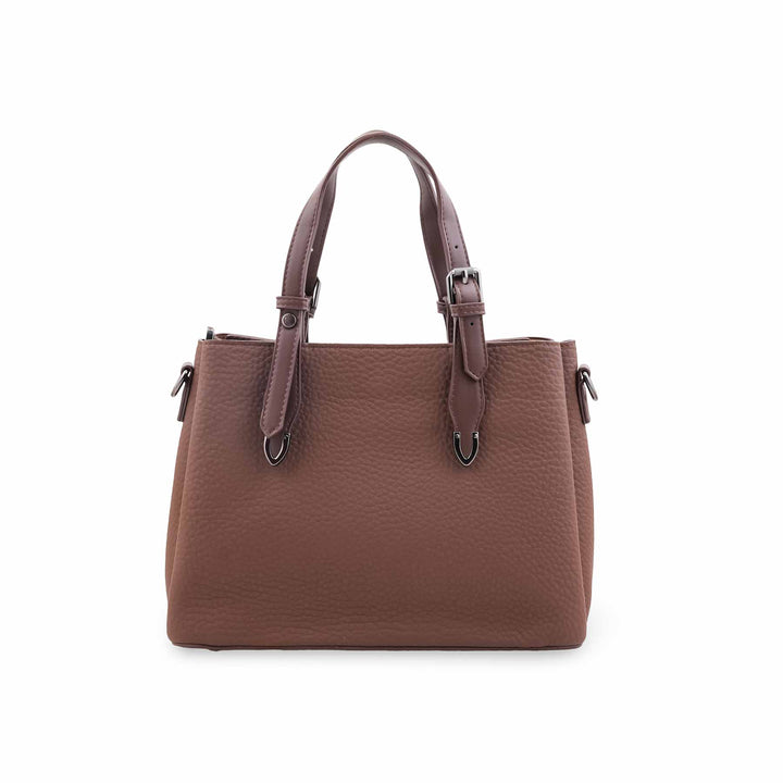 Coffee Formal Hand Bag For Women P36649