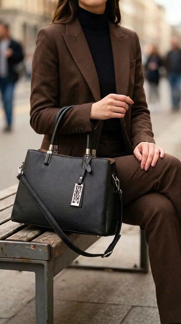 Black Formal Hand Bag For Women P36652