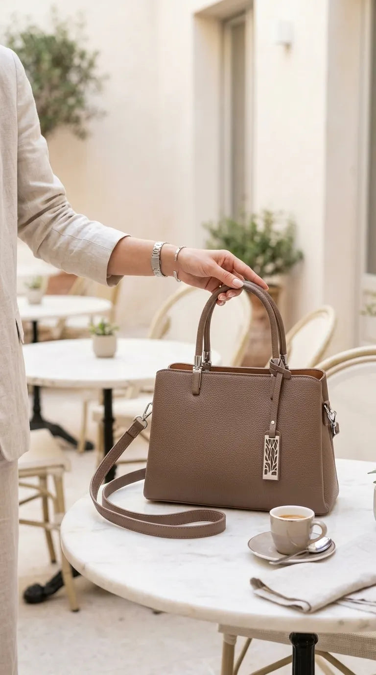 Beige Formal Hand Bag For Women P36652